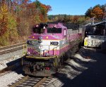 Inbound MBTA Commuter Waits to Head East...